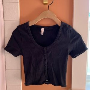 American Apparel black crop top